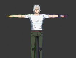 白衣服男人max綁定模型